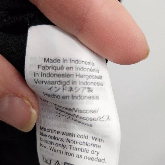 Madewell Womens Courtyard Ruffle Hem Blouse Small Black Button Front Peplum Top - Picture 5 of 9